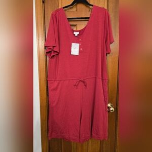 Pink LulaRoe XL Xanthe Romper